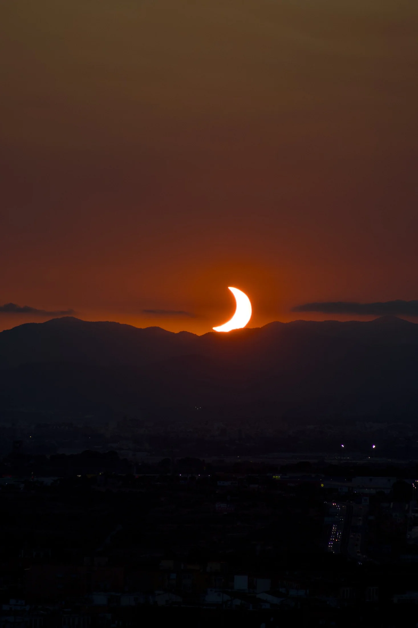 close-up shot of the sun after totality