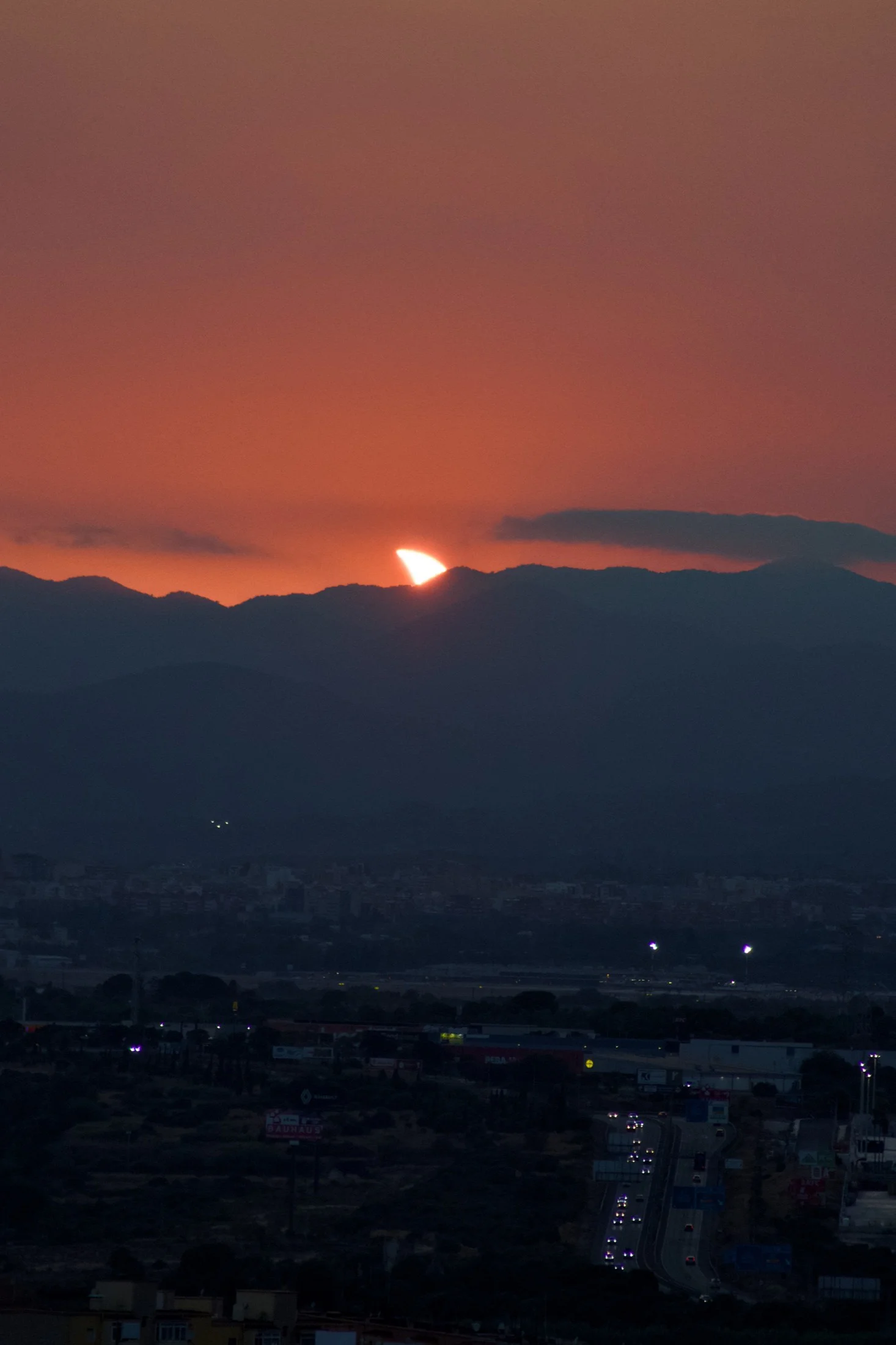 final moments of the eclipse over Tarragona, 12/08/2026