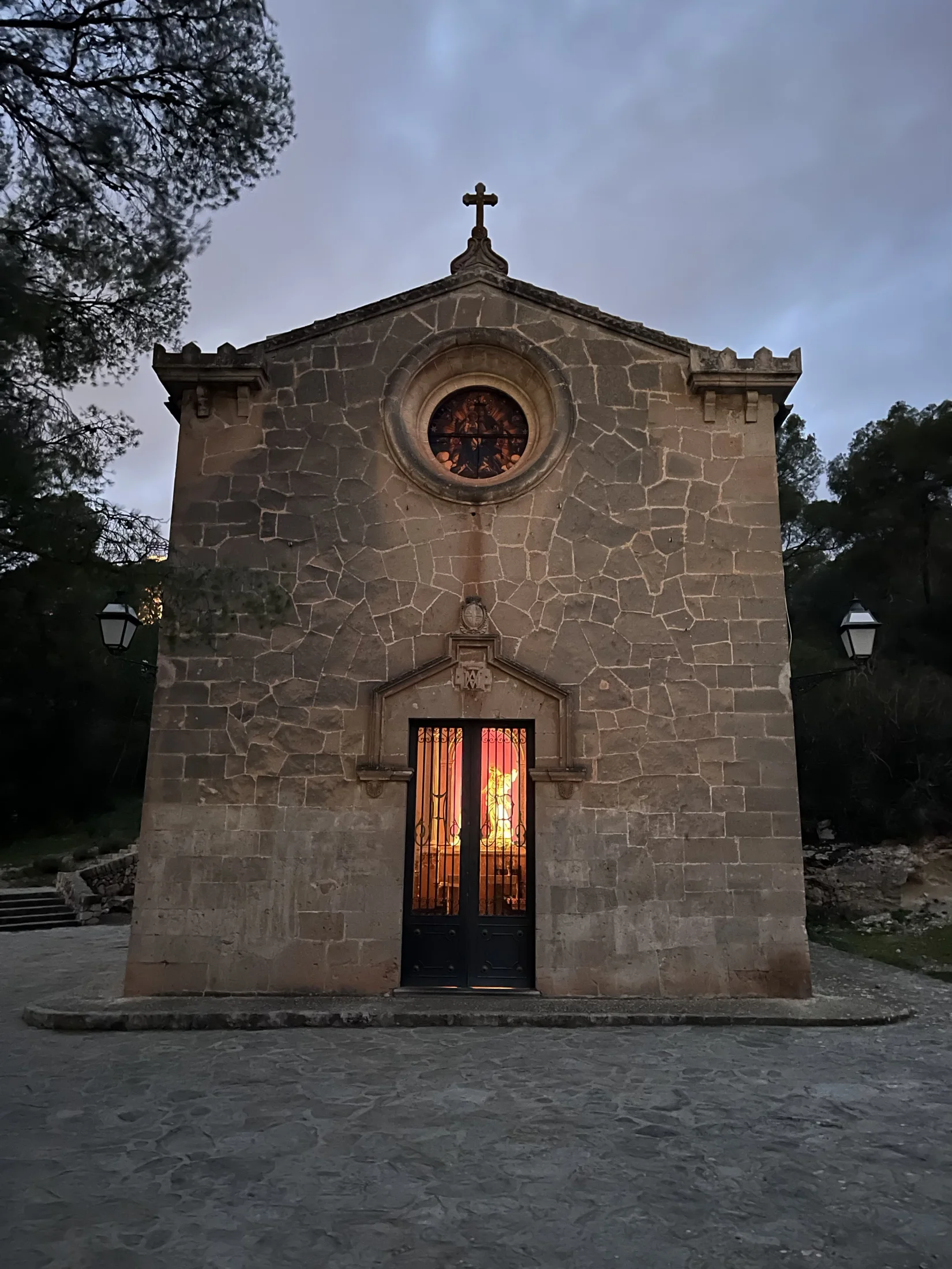 street view in Mallorca at dusk