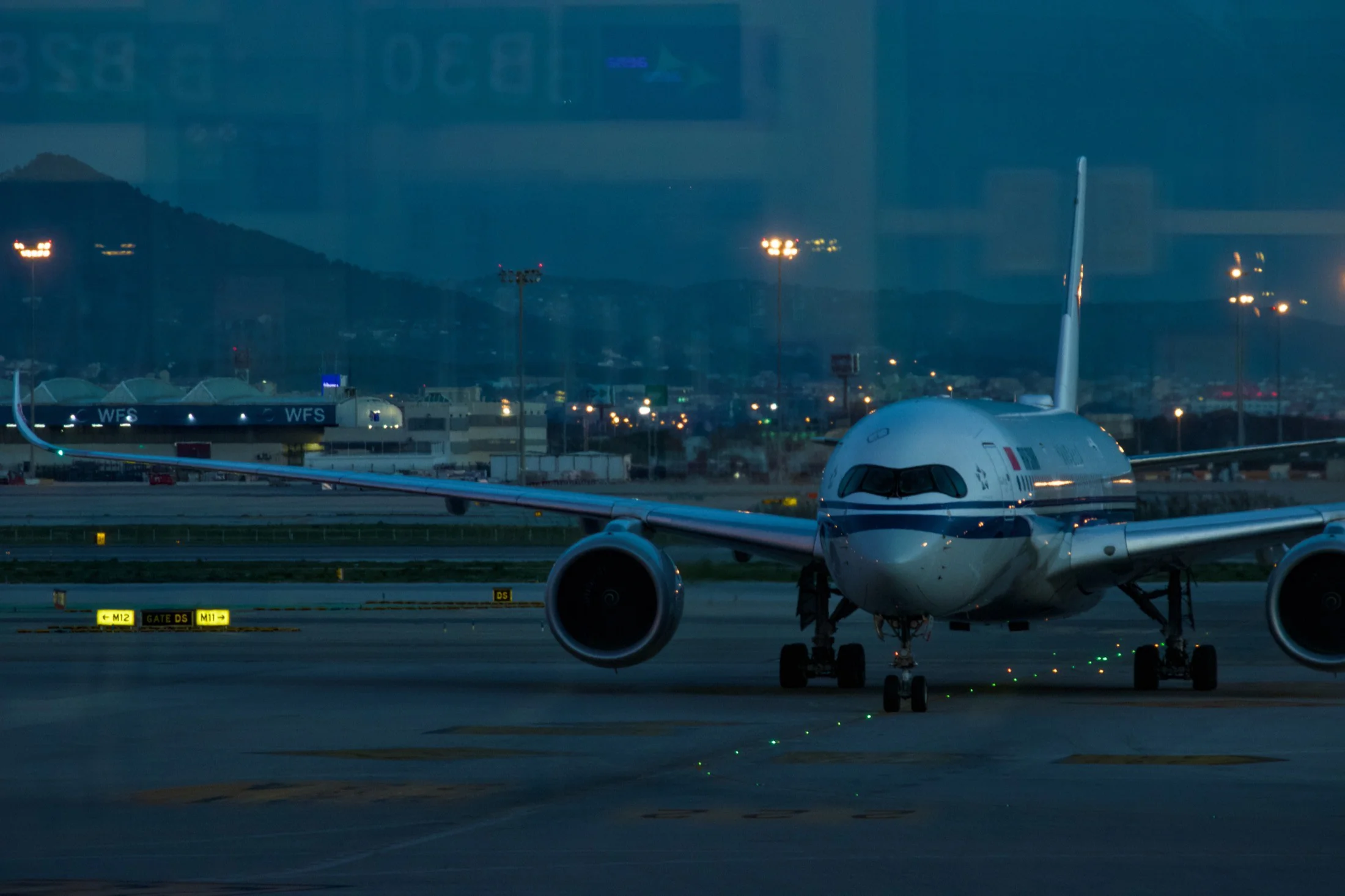 night sky view at the airport