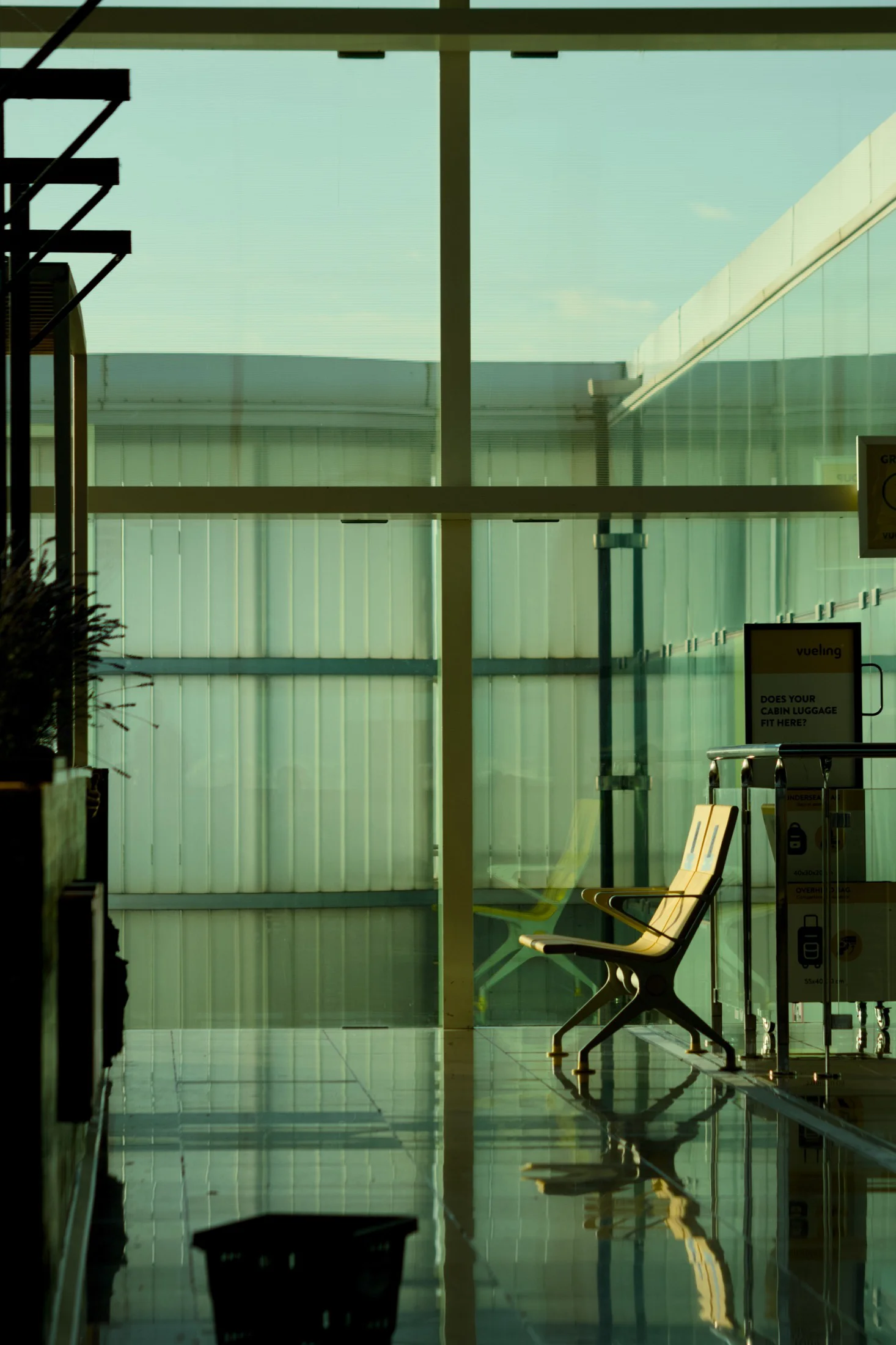 architectural detail at the airport