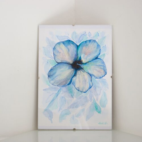 Blue-light hour hibiscus